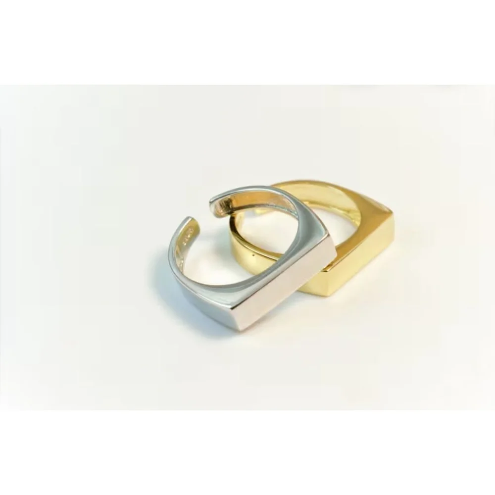 NEW Unisex Men's Ring Adjustable Gold-Plated‎ S925, Size Small